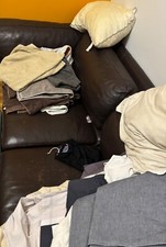 Canapé cuir marron foncé 3 places Roche et Bobois