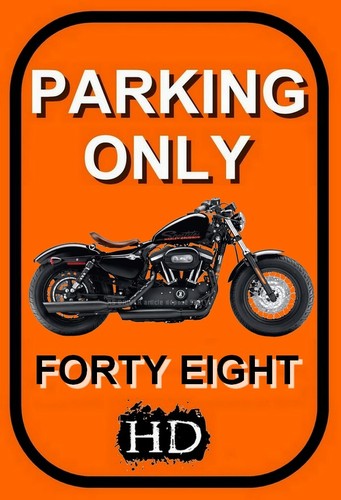 Plaque parking only harley - plaque,