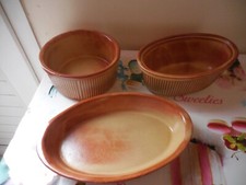 3 plats terre cuite ceramica