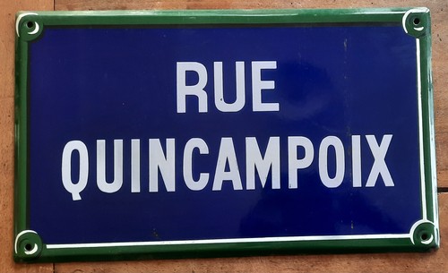 Ancienne plaque émaillée - , rue