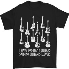 T-Shirt Homme 100% Coton Avec Trop De Guitares A Dit Aucun Guitariste