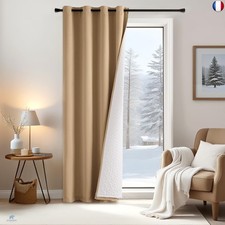  EMEMA Rideaux Occultants, 1 Pièce Rideau Thermique à Double Couche, Isolant, P 