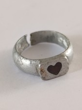 Bague Cœur Art des Tranchées Travail de Poilu WWI 1,44 g