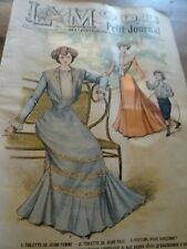 ANCIENNE REVUE LA MODE DU PETIT JOURNAL AVEC PATRON PELERINE ENFANT N°30 1901