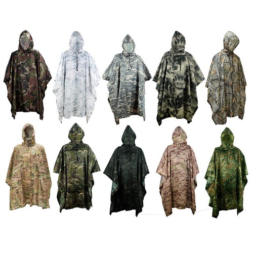 Poncho tactique camouflage - , à