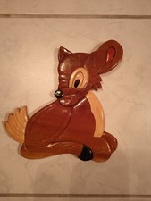 bambi walt disney deco bois vernis chambre enfant