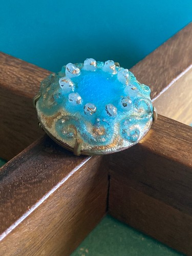 Vintage broche bleue - vintage,