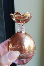 Flacon de parfum ancien en cristal pailleté