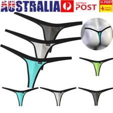 String Pour Hommes Culotte À Poche Bombée Micro Bikini Slip À Dos En T Sous- /