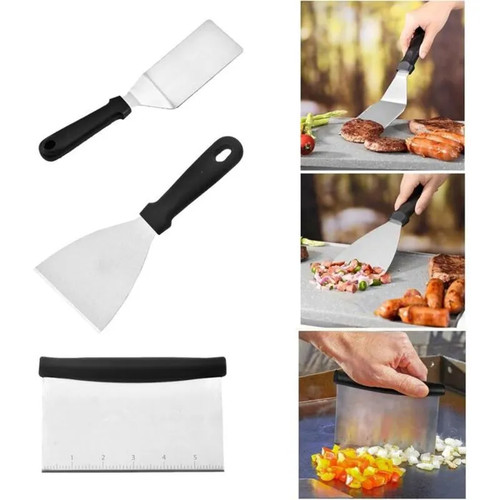 Spatule cuisine inox plancha - inox,