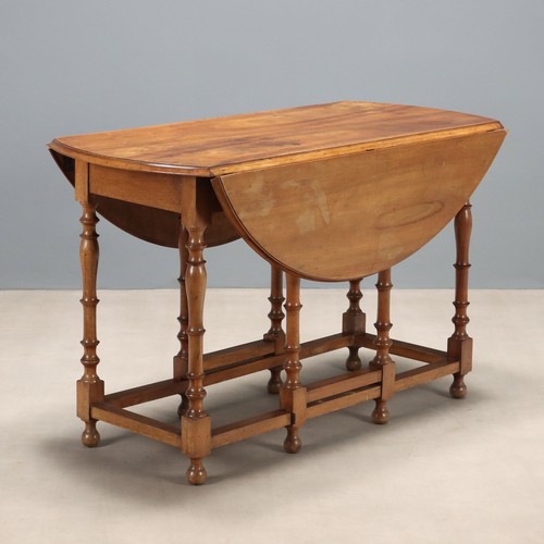 Table ancienne noyer demi lune - table,