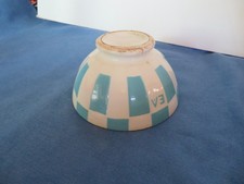 ancien bol de style Digoin décor géométrique bleu