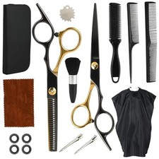Lot de 16 paires de ciseaux de coiffure professionnels en acier 440C - Ciseau...