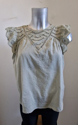 Top blouse volant broderie - volant,