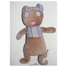 Doudou chat gris marron pull
