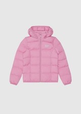 Doudoune Fille EA7 Emporio Armani Poches Capuche Full Zip 8NFB08 1432 Rose