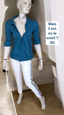 💕Mais il est ou le soleil ? Taille 40 💕 chemise manches longues bleue blouse