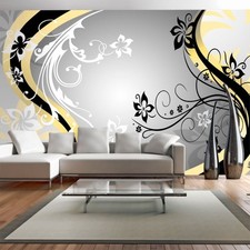 Papier Peint XXL "Art Flowers Yellow" 280x500cm