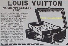 PUBLICITE LOUIS VUITTON VANITY PORTE HABITS POUR LE VOYAGE DE 1926 FRENCH AD PUB