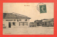 BRAS ( 55 ) CPA / LE VILLAGE / SCHNEIDER MARCHAND DE VIN / ENSEIGNE TABAC GENETS