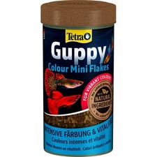 Guppy couleur mini flocons 75g - 250 ml Aliment pour les Guppies, platys, mollys