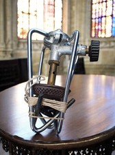  Brûleur à gaz vintage - Réchaud ancien portable en métal chromé