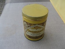 Ancienne boite en tôle CARAMELS AU LAIT  1 Kg de RAQUILLET-CHABAS - CARPENTRAS