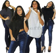 Poncho Femme Grande Cape Pull