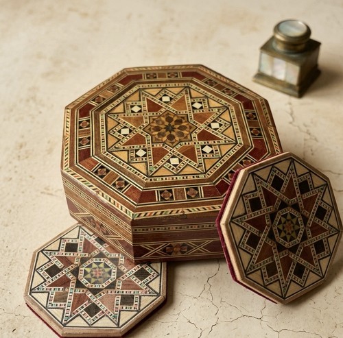 Coffret sous verres en - 6, sous-verres