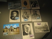 lot 9 cartes 1 er jour 1970