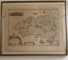 Carte ancienne sous verre