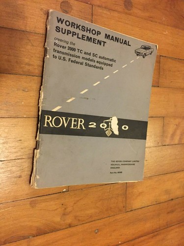 Atelier manualsupplement rover - manualsupplement,