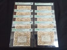 Germany : Lot Investors 10 X 50 Mark 1918 "Egg Note" ; PMG : Choice UNC 64