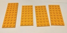 VINTAGE pièces lego lot 4 petites plaques jaunes    en l état