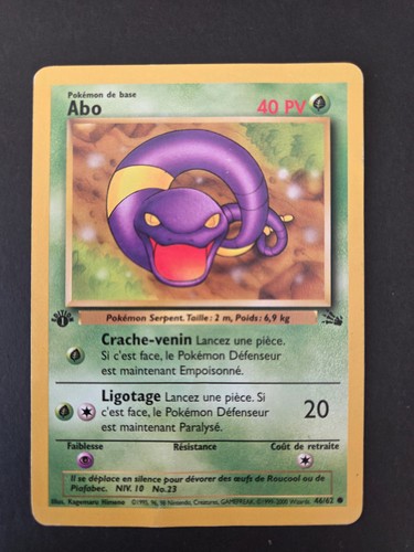 Carte pokémon abo edition - carte,