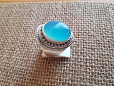 Bague argent et calcédoine