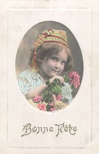 CP BONNE FETE MEDAILLON GARCON