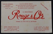 Buvard Bibliothèque ROUGE &