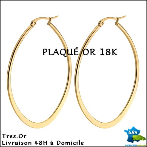 Plaqué 18k boucles - or,