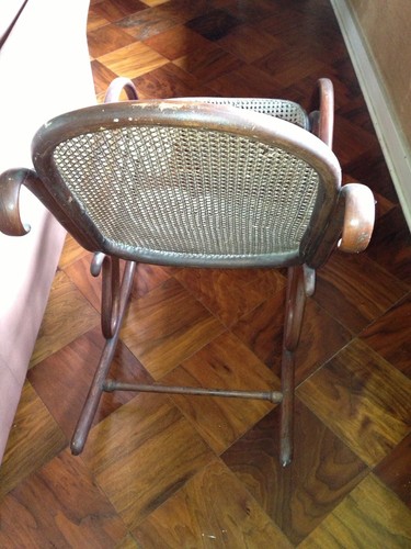 Thonet signed bentwood rocking - signed,