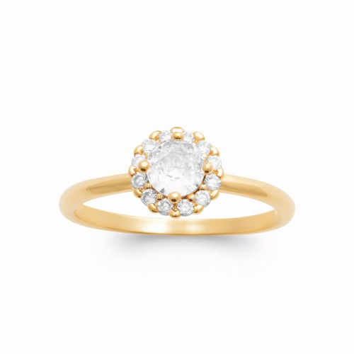 Bague surmontée zirconium - surmontée, de