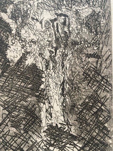 Gravure 1950 eau - eau, forte