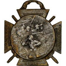 France, Journée du poilu, WAR, Médaille, 1915, Très bon état, Bronze