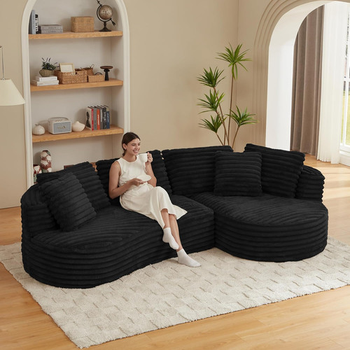 Luxury curved shape sofa - luxury, l-shape