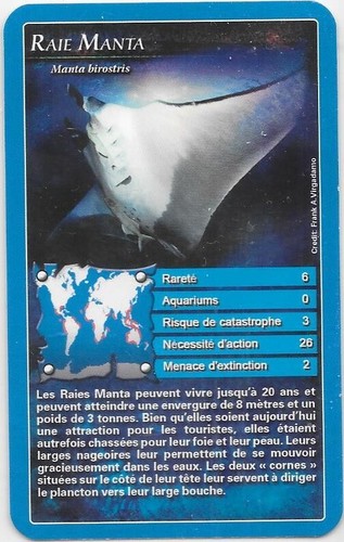 Carte top trump raie - top,