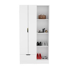 Refined White Armoire with 2