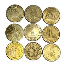Lot De 9 Jetons Touristiques