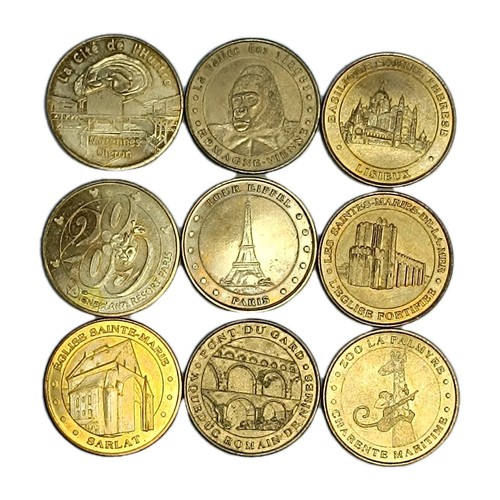 Lot jetons touristiques - lot,