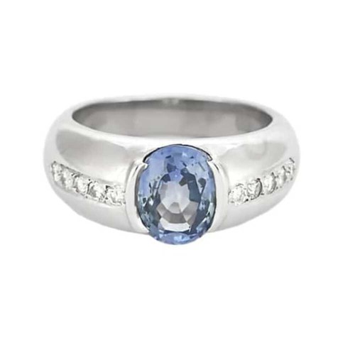 Bague jonc blanc - bague, 18k