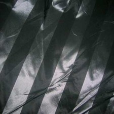 Tissu taffetas rayé noir et